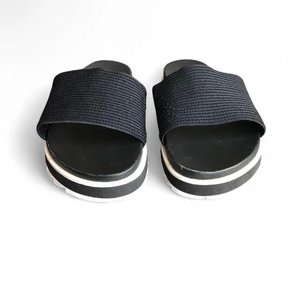 Sorel Black & Sea Salt Roaming Easy Slide Sandals Womens Size 6.5 - Image 4