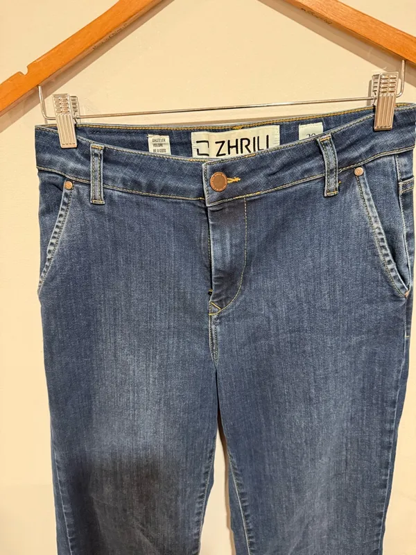 Women's Straight Leg Jeans in Dark Blue - Image 2