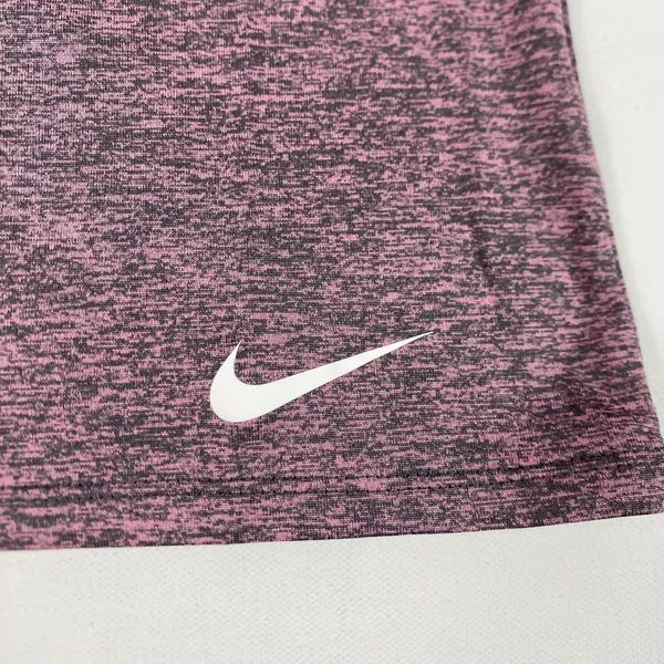 Nike‎ Dri-FIT Shirt Womens Small Pink Purple Heathered Scoop Neck Running Tee - Image 2