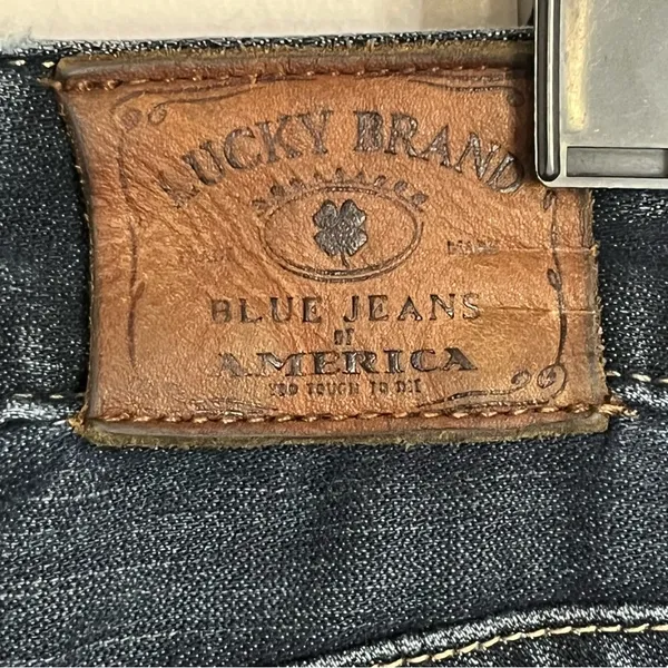 Lucky Brand Lola Boot Women's 2/26 LONG Ankle Dark Wash Blue Denim Bootcut Jeans - Image 12