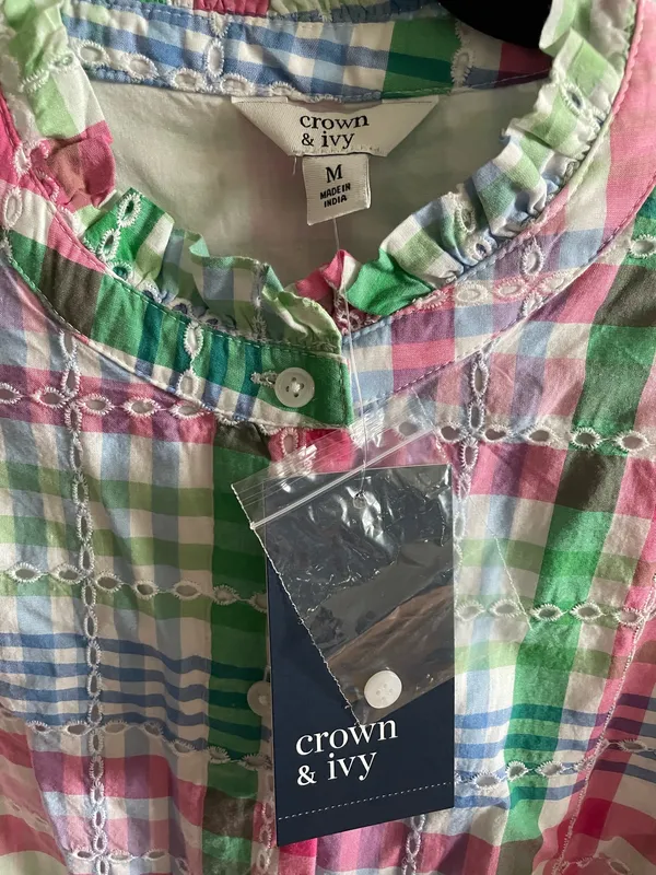 Crown and Ivy multi plaid midi dress - Image 3