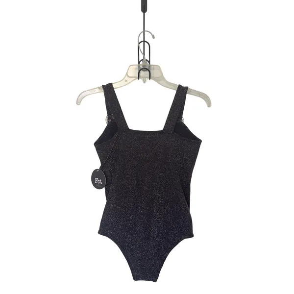 FCT With Love Basics Medium Black Silver Metallic Adjustable Straps Bodysuit - Image 2