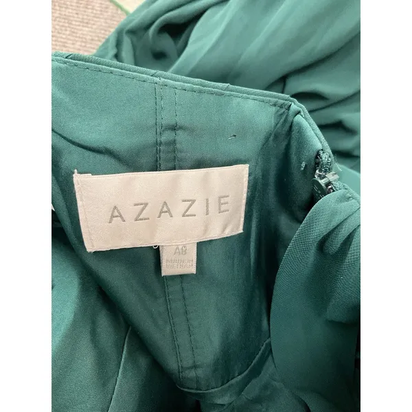 Azazie Charlize Stretch‎ A-Line One Shoulder Mesh Floor-Length Dress - Image 8