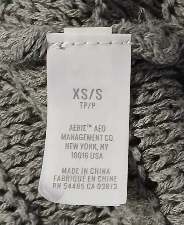 Aerie Oversized Cardigan Women's XS/S Gray Open Front Long Sleeve Sweater Lagen - Image 8