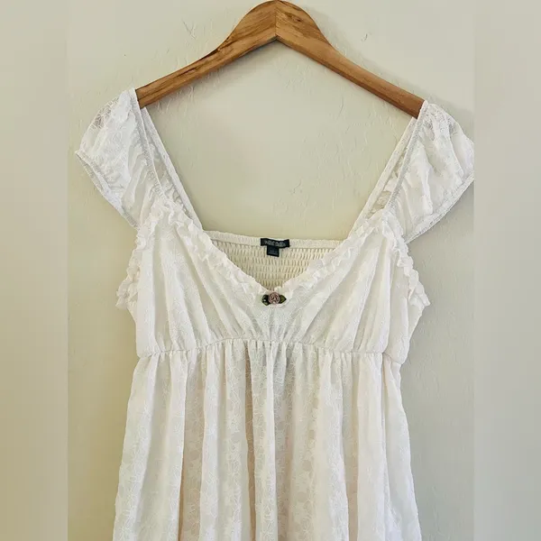 Wild Fable New Lace Dress sz L White/Prl - Image 2