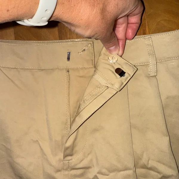 Zara Mini Skirt Tan Beige Khaki Pleated academia Casual Pocket Size M NWT school - Image 3