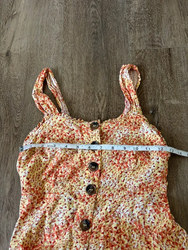 Japna Orange Patterned Dress - Size Small - Image 4