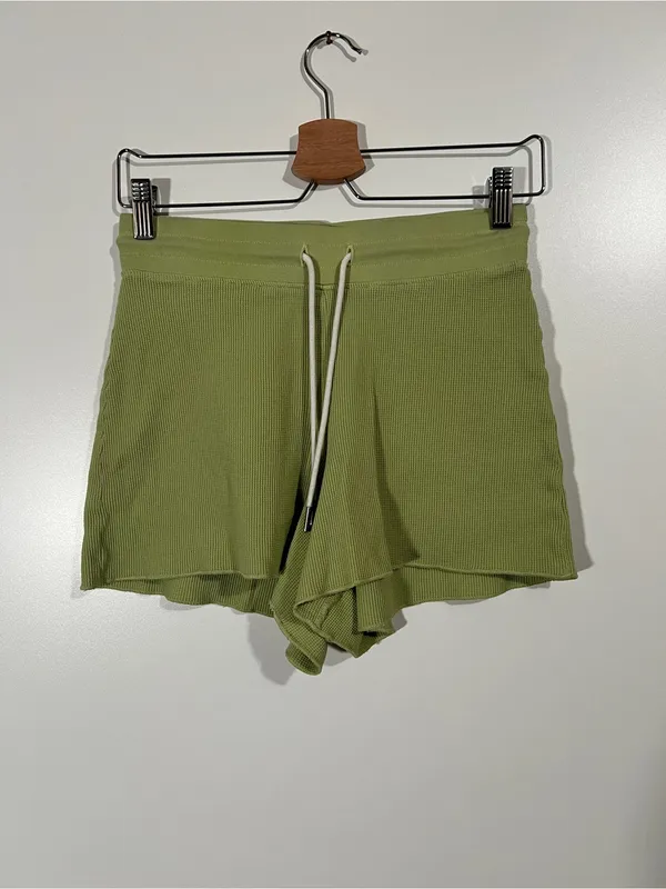 Mate the Label Waffle Shorts in Pistachio Size XS Light Green Loungewear - Image 3