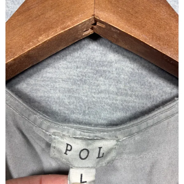POL Clothing‎ Green Lace Strappy V-Neck Sleeveless Boho Flowy Tank Top L - Image 5