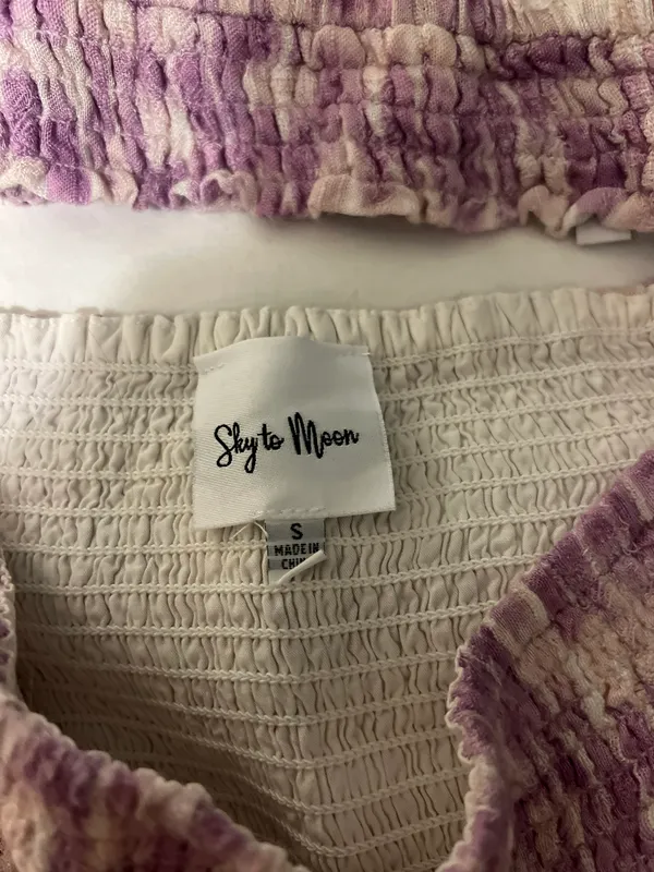 Sky to Moon Open Back Matching Set - Purple - Image 3