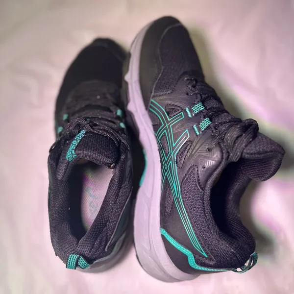 ASICS Gel-Venture 8 Black and Turquoise Trail Shoes - Image 10