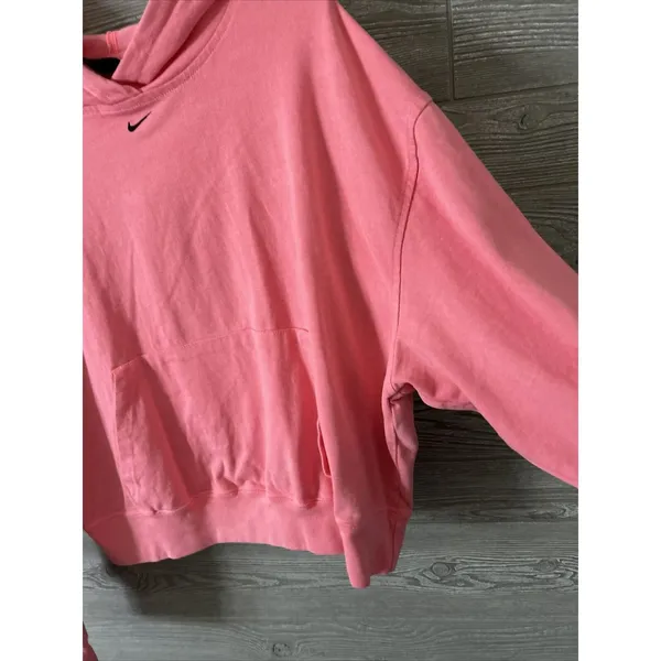 NIKE Centre Swoosh Hoodie Pink Pullover Womens M‎ - Image 4