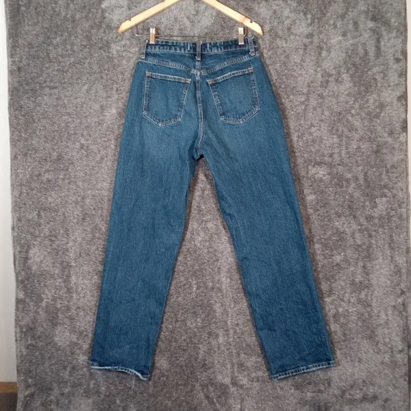 Abercrombie & Fitch Blue Straight Leg Jeans The Vintage High Rise Curve Love 27 - Image 3
