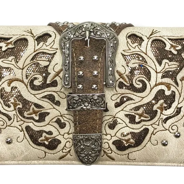 Western Women's Cowgirl Shine Buckle Wallet - Image 2