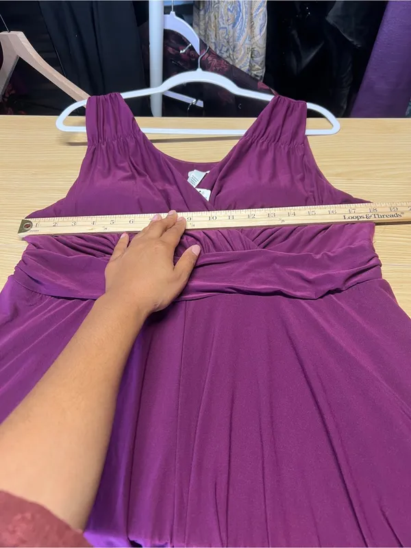NWT Soma Draped Waist Henna Plum Soft Dress XL - Image 13