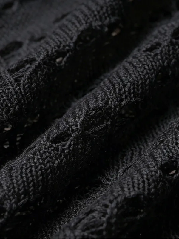 Samiol Black Crochet Swim Cover-Up Dress - Image 4