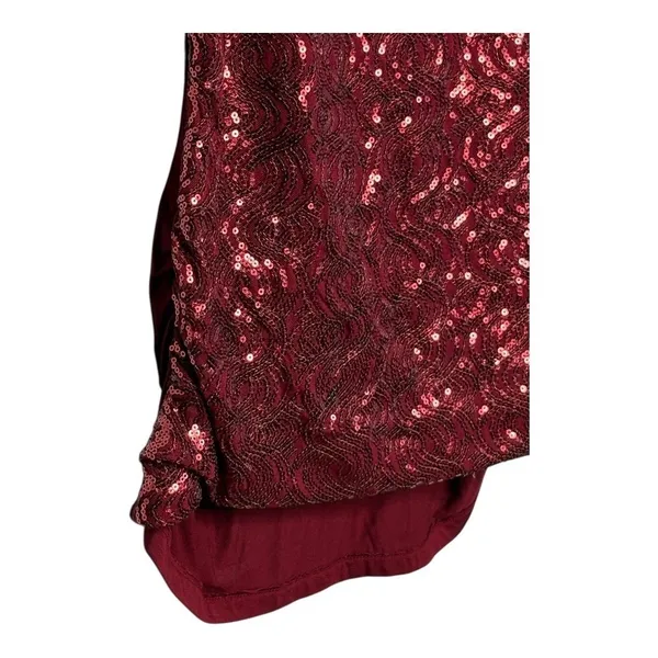The Limited Sequin Tank Top Women XS Burgundy Sparkle Sleeveless‎ Party Glam - Image 9
