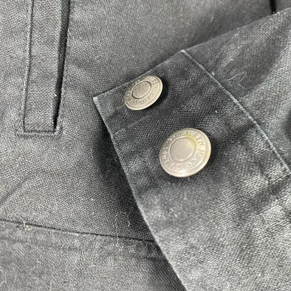 Lauren Ralph Lauren Jacket‎ Womens XL Black Linen Blend Embroidered Western Snap - Image 2