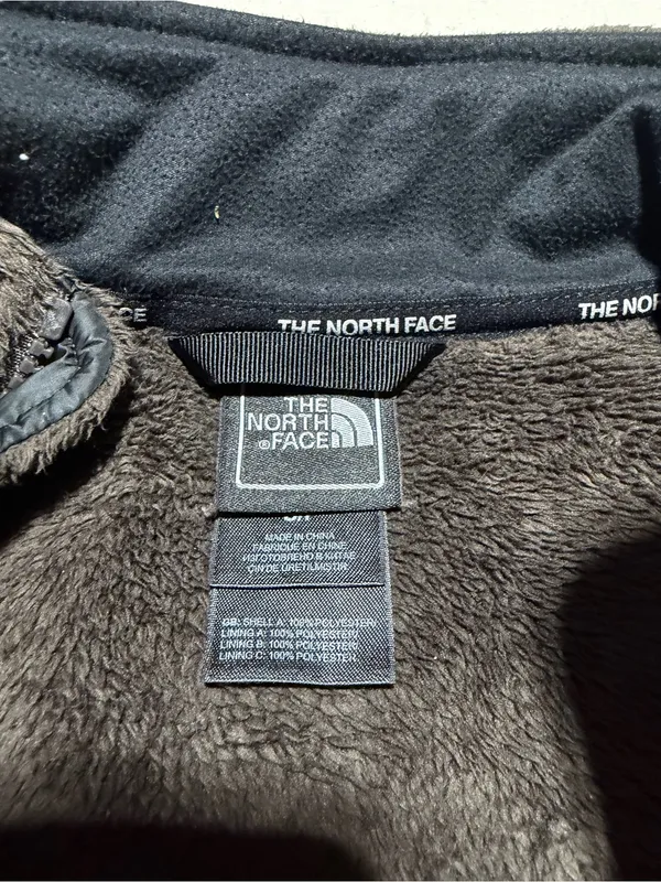 The North Face Dark Brown Plush Full-Zip Fleece Jacket small - Image 8