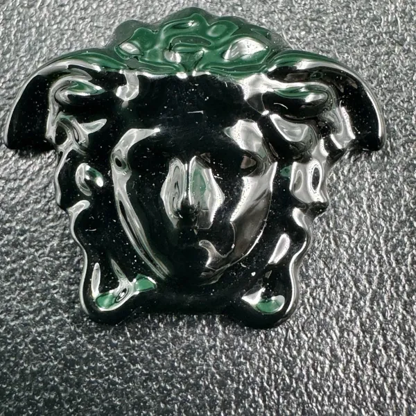 Versace Medusa Key Case Black Vitello New w/ Box Dust Bag Sealed Envelope Italy - Image 10