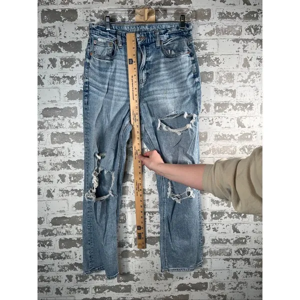 American Eagle | women curvy 90’s straight distressed denim - Image 8
