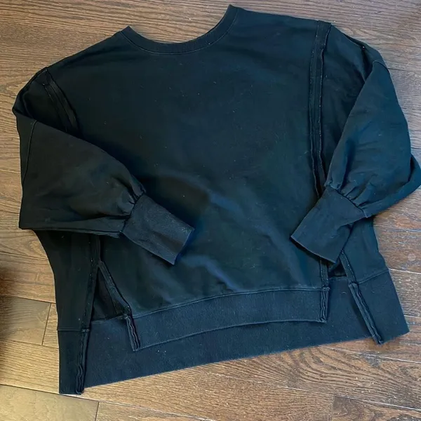 AUTOMET Womens Oversized Sweatshirts Casual Crew‎ Neck Pullover Long Sleeve Slit - Image 4