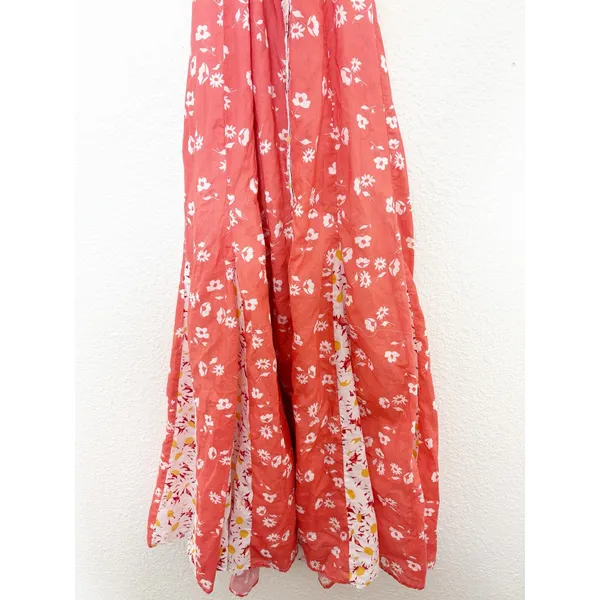 Anthropologie Maeve Halter Open-Back Godet Midi Shirt Dress Mixed Floral Boho - Image 11