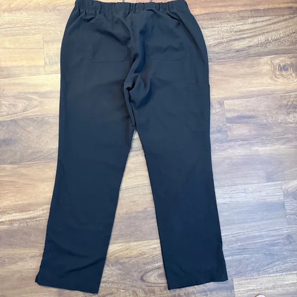 Koi Next Gen Black Scrub Pants Regular Large Drawstring Cargo Medical Uniform - Image 4