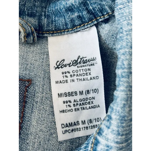 Levi's Levi Strauss Signature Women's Blue Denim Jacket Size Medium 8/10 Pockets - Image 4