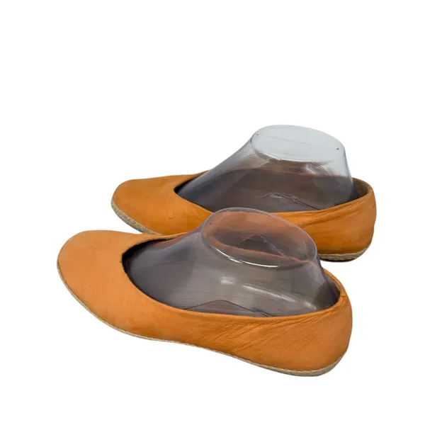 Eileen Fisher Tour Nubuck Espadrille Ballet Flat Orange Leather Womens 7.5‎ - Image 4