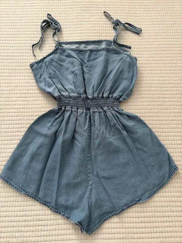 Forever 21 Blue Denim Romper Size S - Image 2