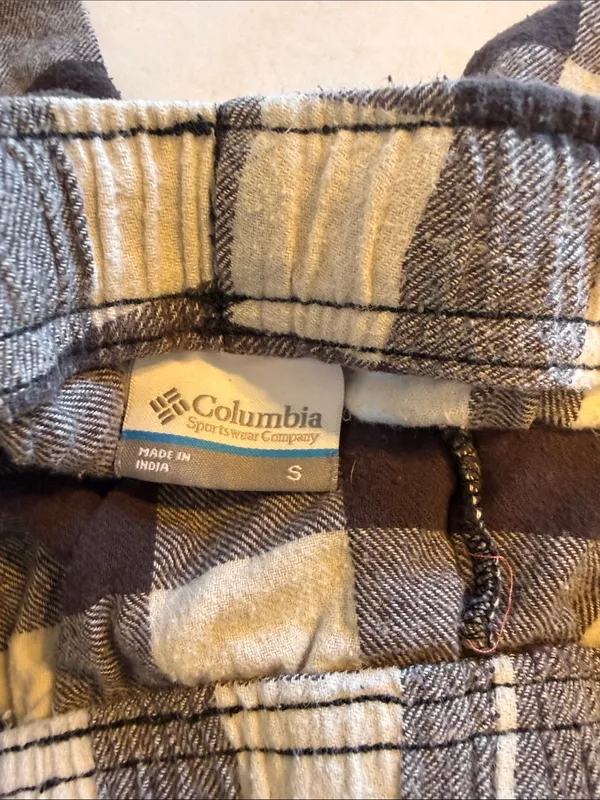 Columbia Black White Buffalo Check Small pajama Pink Drawstring waist pull on - Image 6