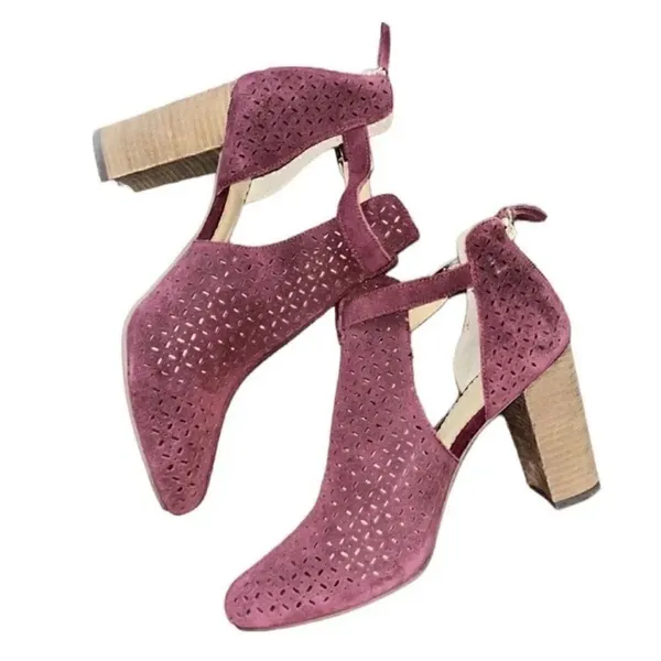 Crown Ivy Perforated Leather Burgundy Bootie(Size 9M) - Image 3