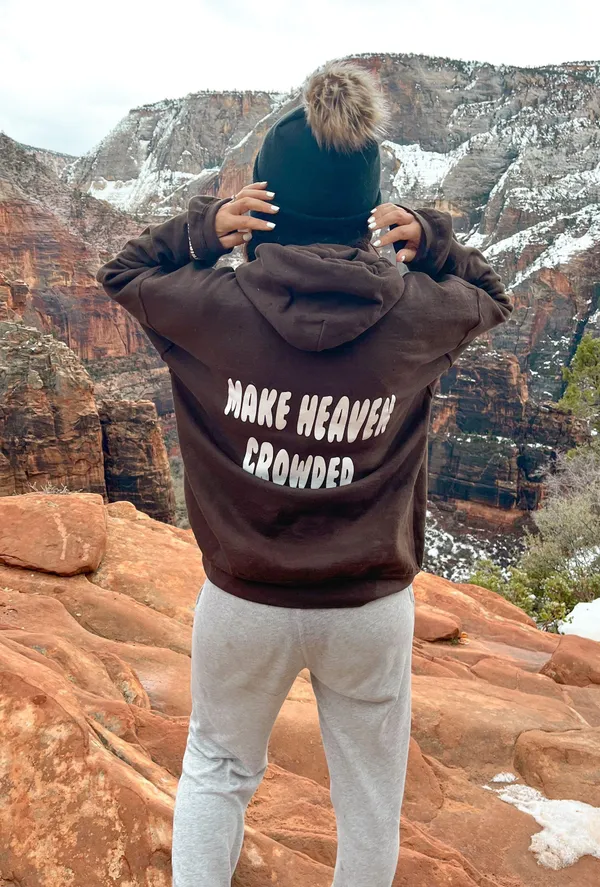 Make Heaven Crowded Hoodie Brown Size XL - Image 4