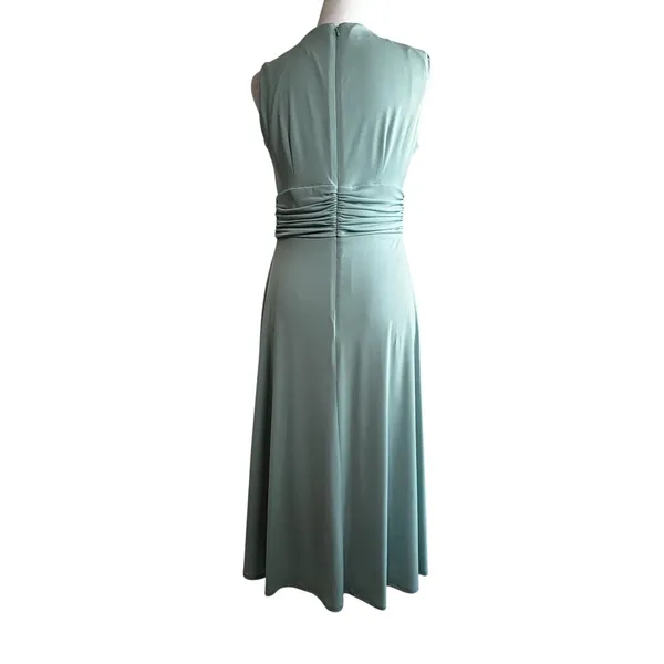 Jessica Howard Green Pleated Maxi Dress Size 6P NWOT - Image 2