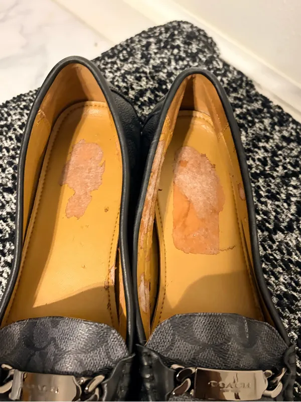 Coach Black Signature Canvas Loafers with Metal Accent - Image 6