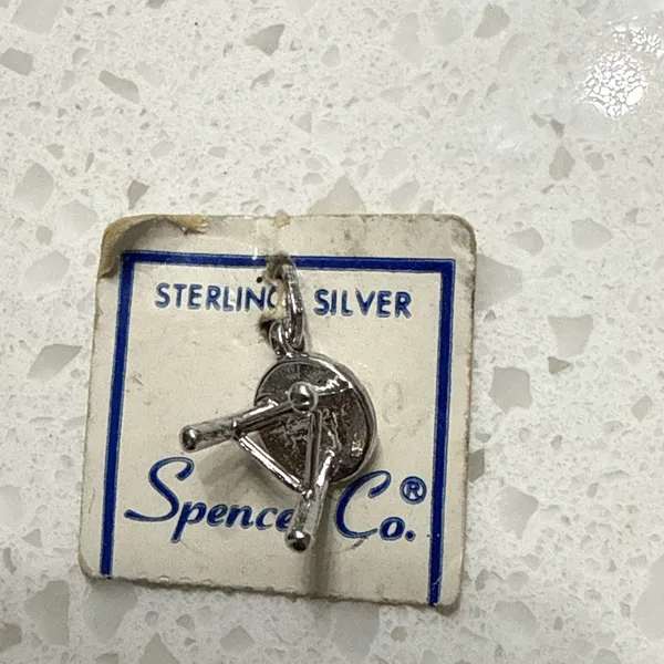 VINTAGE ESTATE SPENCER CO. 925 STERLING SILVER 3‎ Leg Stool CHARM - Image 2