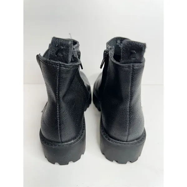 Zodiac‎ Ankle Booties Size 5 Black Chunky Sole Block Heel Faux Leather Boots - Image 5