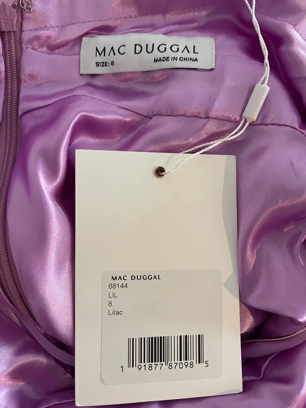 NWT Mac Duggal Lilac Satin Crystal Bow Gown 💜✨⁠ - Image 8