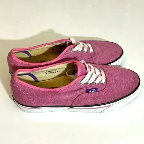 Vans Pink and White‎ Women's Sneakers - Image 3
