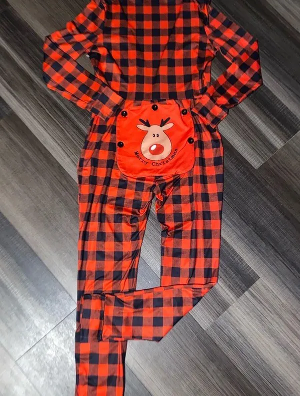 Red and Black Checkered Christmas Pajamas - Image 6
