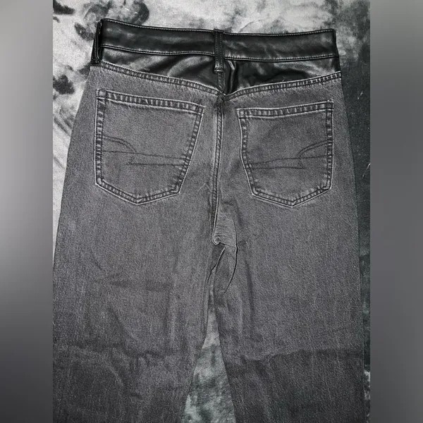 American Eagle Vegan Leather Ankle Straight Jean Size 4 Short New with tags - Image 14
