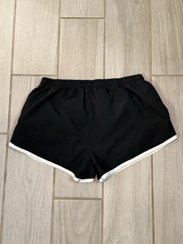 Nike Black Athletic Shorts with White Trim - Image 3