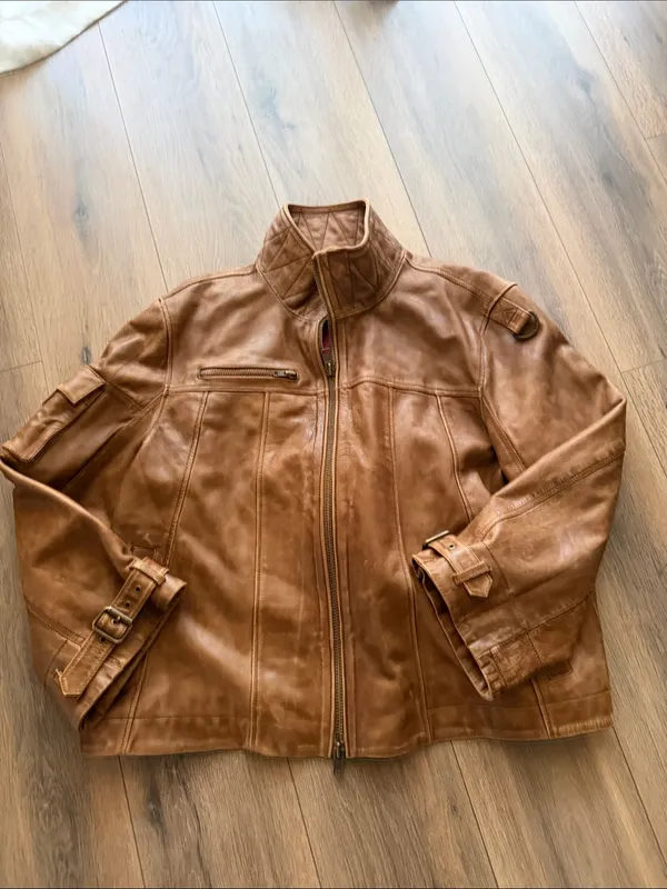 Free People Skyline Leather Jacket- size Medium - Image 4