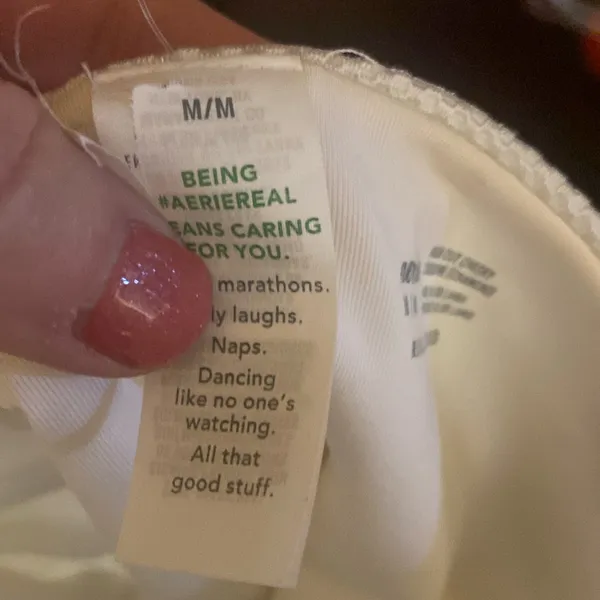 Aerie White High Cut Cheeky Twist Front Lined White Bikini Bottom - Image 3