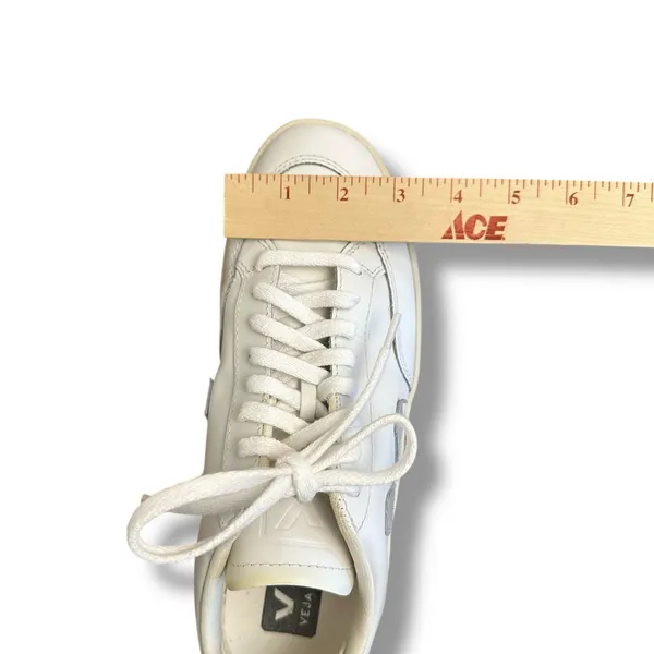 VEJA V-10 White Leather‎ Gray Suede Sneakers Women’s 10 Sustainable Low Top - Image 6
