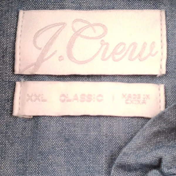 J.Crew Classic Ruffle Front Chambray Dress Sz 2XL XXL Modest Boho Western - Image 5
