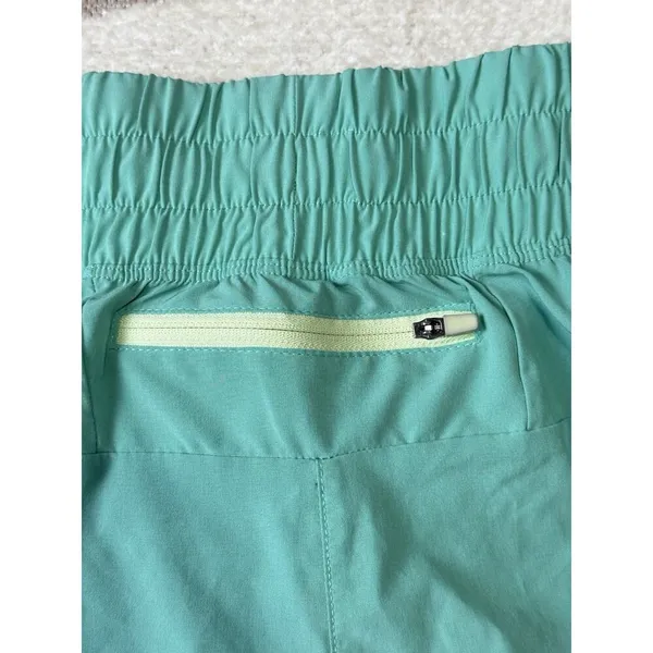 Asics Women's Kelly Green Athletic Running Activewear Shorts Size Small - Image 7
