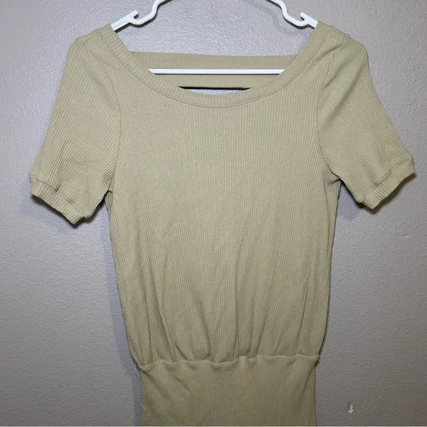 Free People Beach Happy Hour Olive Open Back Mini Dress women’s size XS - Image 4