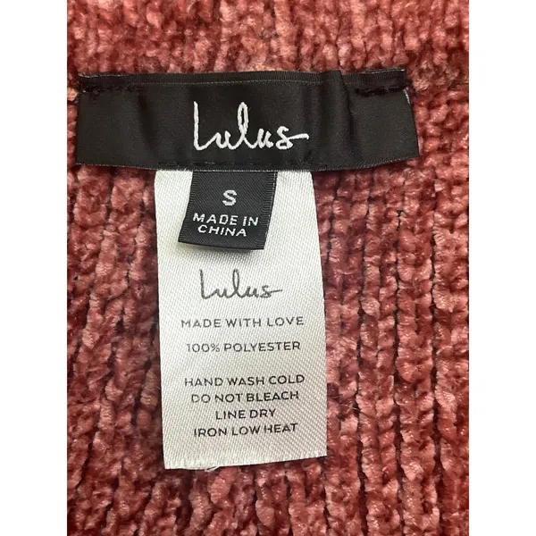 Lulus Comfy Cutie Rusty Rose Chenille Wide Leg Pull On Sweater Pants, Size Small - Image 5